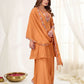 Hand Work Yoke Chanderi Kurta Palazzo Set