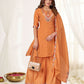 Hand Work Yoke Chanderi Kurta Palazzo Set