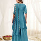 Hand Work Yoke Chanderi Kurta Palazzo Set