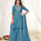 Hand Work Yoke Chanderi Kurta Palazzo Set