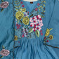 Rose Embroidered Chanderi Anarkali Set