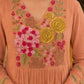 Rose Embroidered Chanderi Anarkali Set