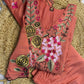 Rose Embroidered Chanderi Anarkali Set