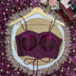 Wine Shimmer Silk Saree with Bead Lattice Work