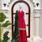 Pink Bandhani Halter Kurta Farshi Set