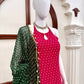 Pink Bandhani Halter Kurta Farshi Set