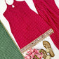 Pink Bandhani Halter Kurta Farshi Set