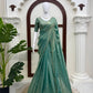 Shimmer Silk Saree with Scalloped Hand Work