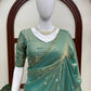 Shimmer Silk Saree with Scalloped Hand Work