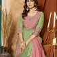 Colour Block Chanderi Anarkali Palazzo Set