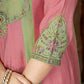 Colour Block Chanderi Anarkali Palazzo Set