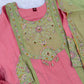 Colour Block Chanderi Anarkali Palazzo Set