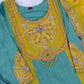 Colour Block Chanderi Anarkali Palazzo Set