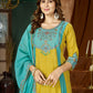 Colour Block Chanderi Anarkali Palazzo Set