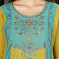 Colour Block Chanderi Anarkali Palazzo Set