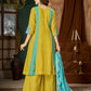 Colour Block Chanderi Anarkali Palazzo Set