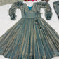 Teal Shimmer Silk Angrakha Anarkali Palazzo Set
