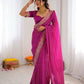 Elegant Embroidered Designer Saree for Festive and Evening Occasions