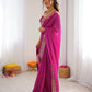 Elegant Embroidered Designer Saree for Festive and Evening Occasions