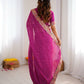 Elegant Embroidered Designer Saree for Festive and Evening Occasions