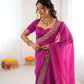 Elegant Embroidered Designer Saree for Festive and Evening Occasions
