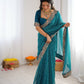 Elegant Embroidered Designer Saree for Festive and Evening Occasions