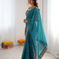 Elegant Embroidered Designer Saree for Festive and Evening Occasions