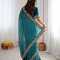 Elegant Embroidered Designer Saree for Festive and Evening Occasions