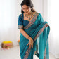 Elegant Embroidered Designer Saree for Festive and Evening Occasions