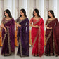Shimmer Silk Saree with Paisley Cutwork Border