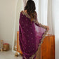 Shimmer Silk Saree with Paisley Cutwork Border