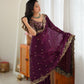 Shimmer Silk Saree with Paisley Cutwork Border