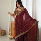 Shimmer Silk Saree with Paisley Cutwork Border