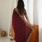 Shimmer Silk Saree with Paisley Cutwork Border
