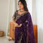 Shimmer Silk Saree with Paisley Cutwork Border