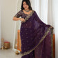 Shimmer Silk Saree with Paisley Cutwork Border