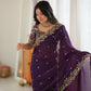 Shimmer Silk Saree with Paisley Cutwork Border