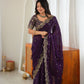 Shimmer Silk Saree with Paisley Cutwork Border