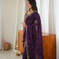 Shimmer Silk Saree with Paisley Cutwork Border