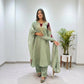 Coral Chanderi Kurta Palazzo Set with Dupatta