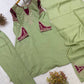 Coral Chanderi Kurta Palazzo Set with Dupatta