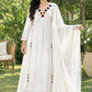 White Chanderi Kurta Set with Hand Work