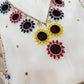 White Chanderi Kurta Set with Hand Work