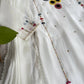 White Chanderi Kurta Set with Hand Work