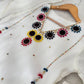 White Chanderi Kurta Set with Hand Work