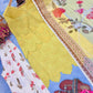 Yellow Cambric Cotton Kurta with Floral Palazzo