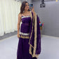 Purple Original Mirror Work Lehenga Choli Set