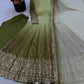 Olive Ombre Georgette Anarkali with Dupatta