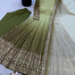 Olive Ombre Georgette Anarkali with Dupatta