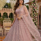 Dusty Pink Sequin Georgette Lehenga Set